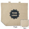 Logo Reusable Cotton Grocery Bag - Front & Back View