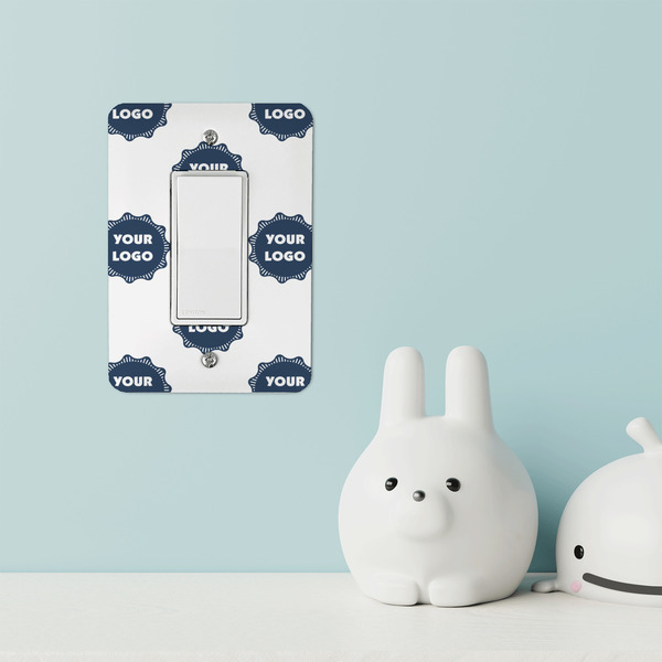 Logo Rocker Light Switch Covers - Single - IN CONTEXT