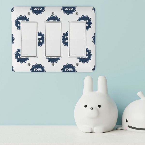 Logo Rocker Light Switch Covers - Triple - IN CONTEXT