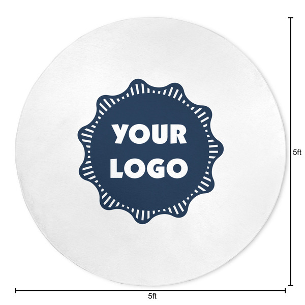 Logo Round 5ft Indoor Rug - Dimensions