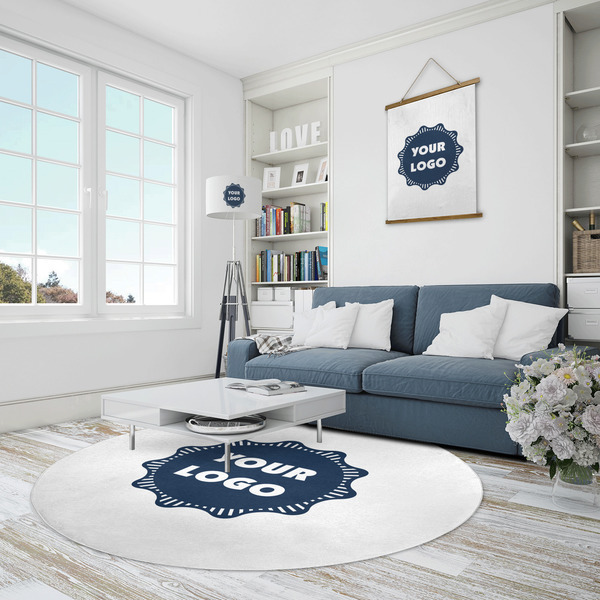 Logo Round Area Rug - IN CONTEXT