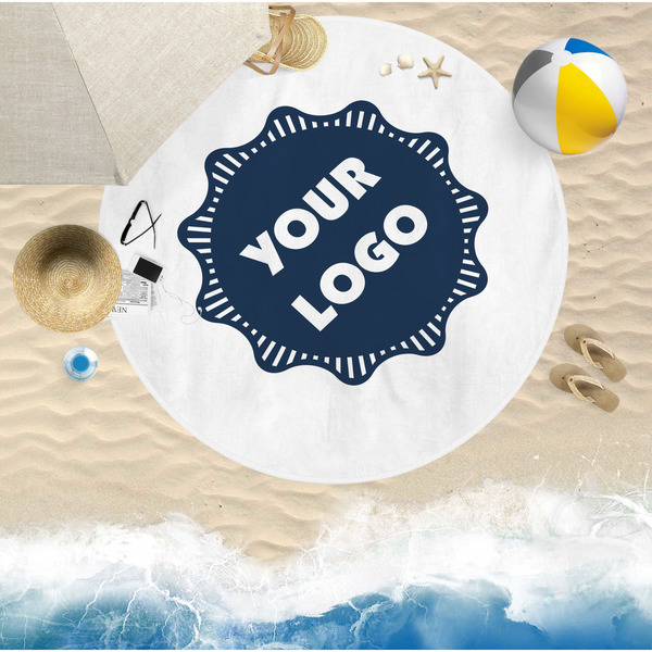 Logo Round Beach Towel Lifestyle