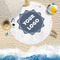 Logo Round Beach Towel Lifestyle
