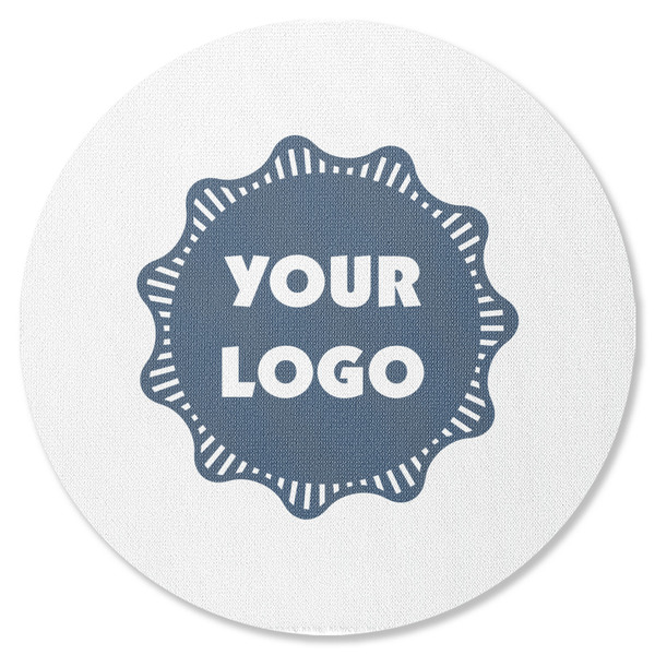 Custom Logo Round Rubber Backed Coaster - Single