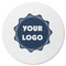 Logo Round Rubber Backed Coaster - Single
