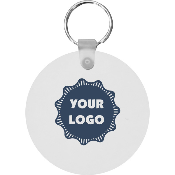 Custom Logo Round Plastic Keychain