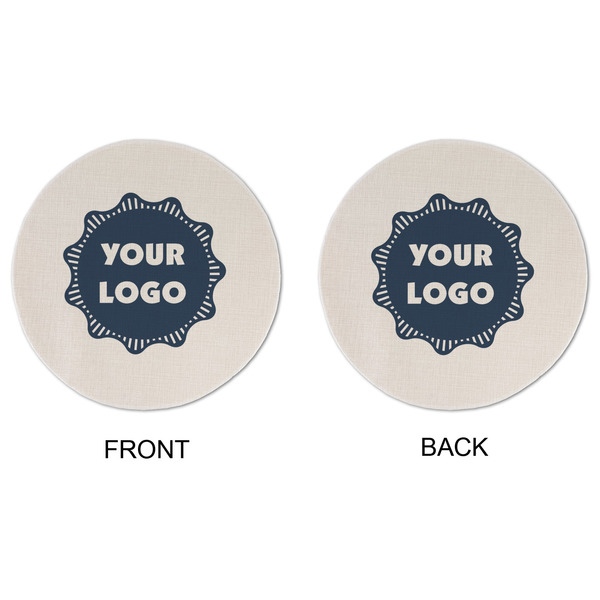 Logo Round Linen Placemats - APPROVAL (double sided)