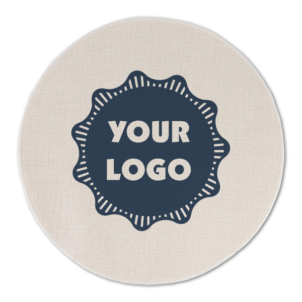 Logo Round Linen Placemats - FRONT (Double Sided)