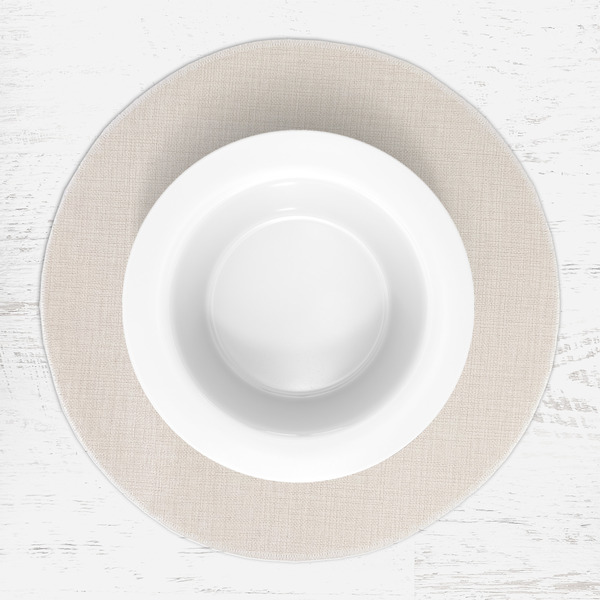 Logo Round Linen Placemats - LIFESTYLE (single)