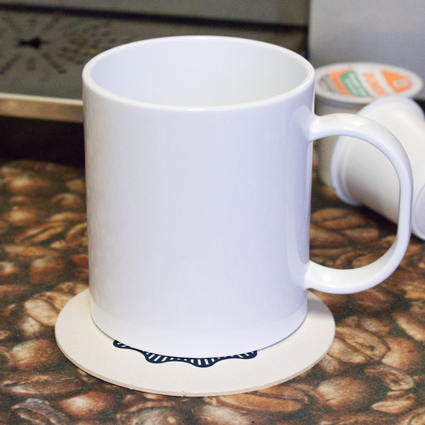 Logo Round Paper Coaster - With Mug
