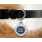 Logo Round Pet Tag on Collar & Dog