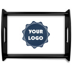 Logo Black Wooden Tray - Large