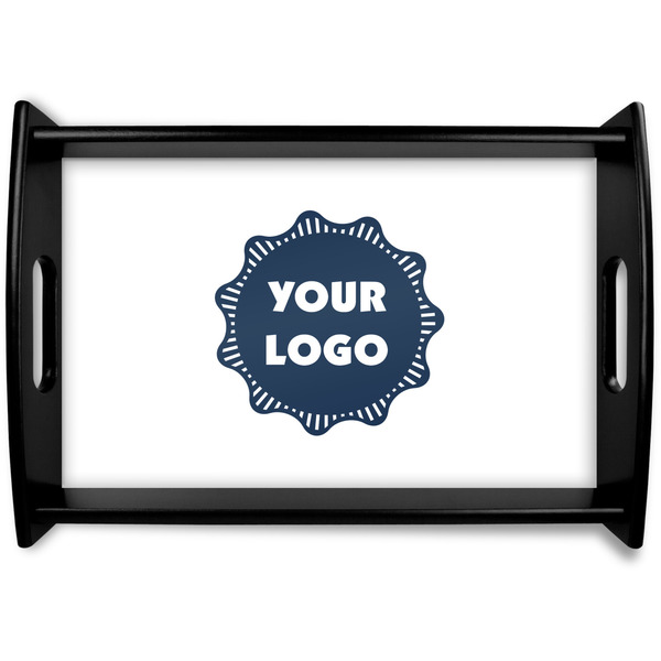 Custom Logo Black Wooden Tray - Small