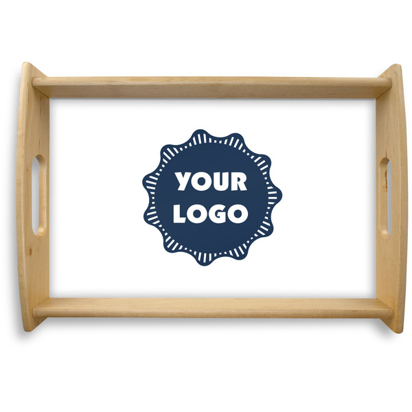 Custom Logo Natural Wooden Tray - Small