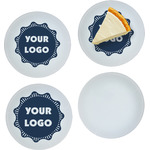 Logo Glass Appetizer / Dessert Plate 8" - Set of 4