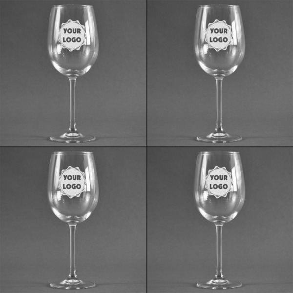 Logo Set of Four Personalized Wineglasses - Approval