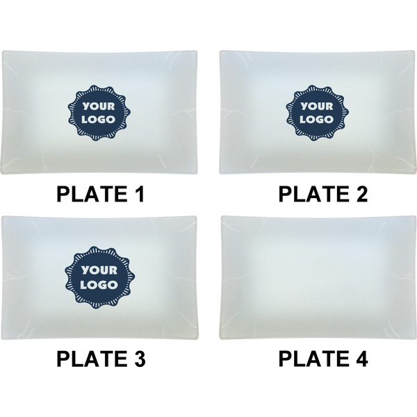 Logo Set of Rectangular Dinner Plates (Approval)