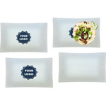 Logo Glass Rectangular Lunch / Dinner Plate - Set of 4