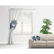 Logo Sheer Curtain With Window and Rod - in Room Matching Pillow
