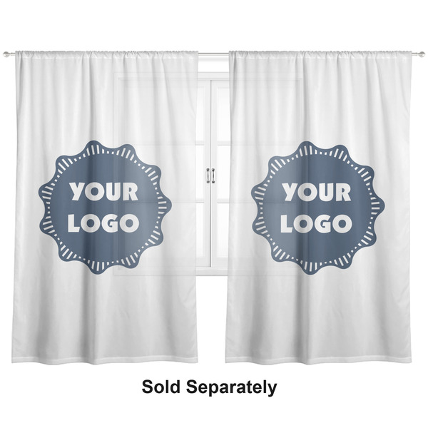 Logo Sheer Curtains Double