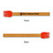 Logo Silicone Brushes - Red - Front & Back