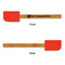 Logo Silicone Spatula - Red - Front & Back
