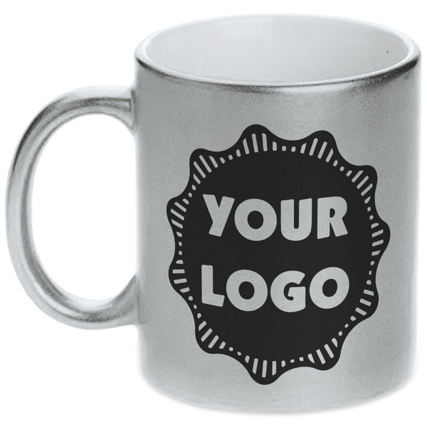 Custom Logo Metallic Silver Mug