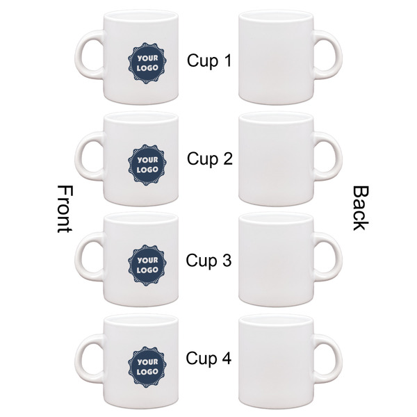 Logo Single Shot Espresso Cup - Set of 4 - Front & Back