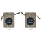 Logo Small Burlap Gift Bag - Front and Back