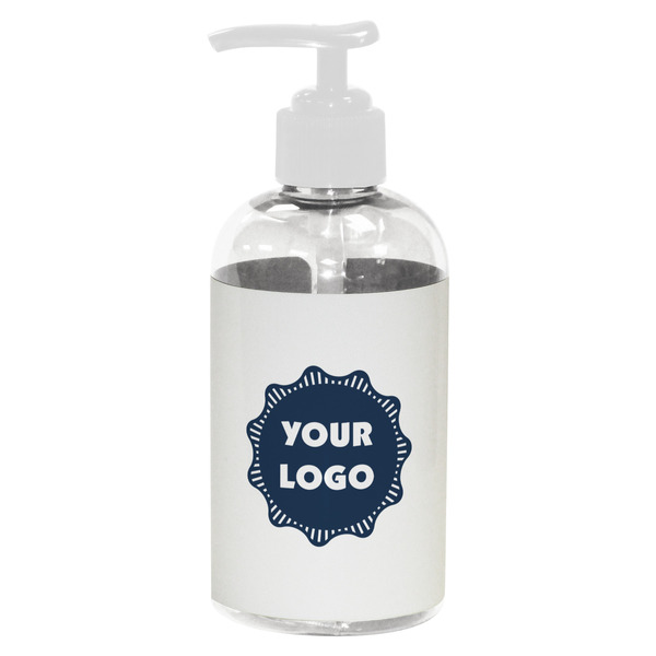 Custom Logo Plastic Soap / Lotion Dispenser - 8 oz - Small - White