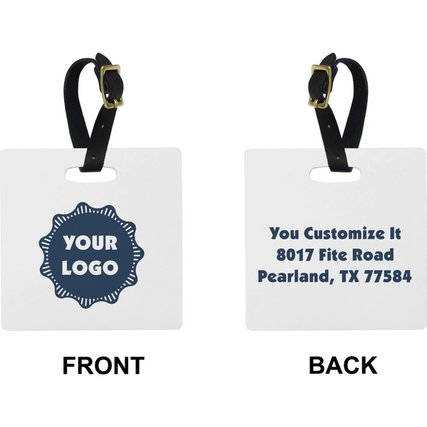 Logo Square Luggage Tag (Front + Back)