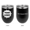 Logo Stainless Wine Tumblers - Black - Double Sided - Approval