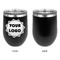 Logo Stainless Wine Tumblers - Black - Single Sided - Approval