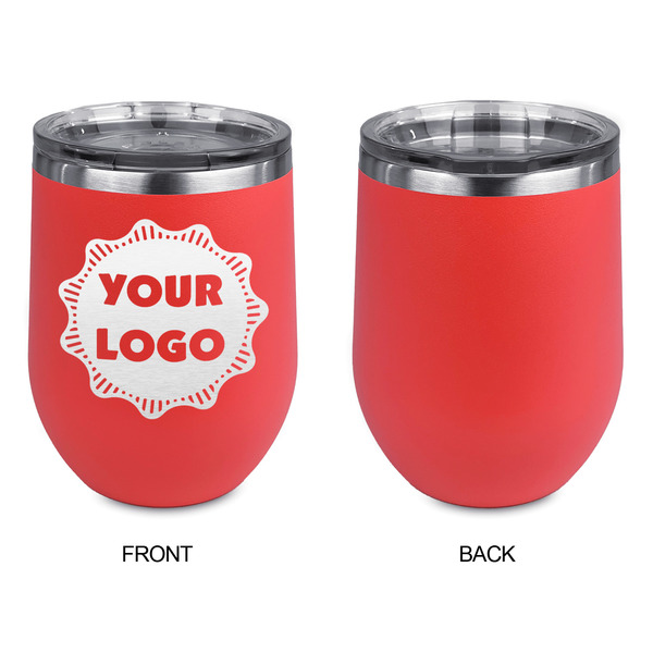 Logo Stainless Wine Tumblers - Coral - Single Sided - Approval