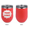 Logo Stainless Wine Tumblers - Coral - Single Sided - Approval