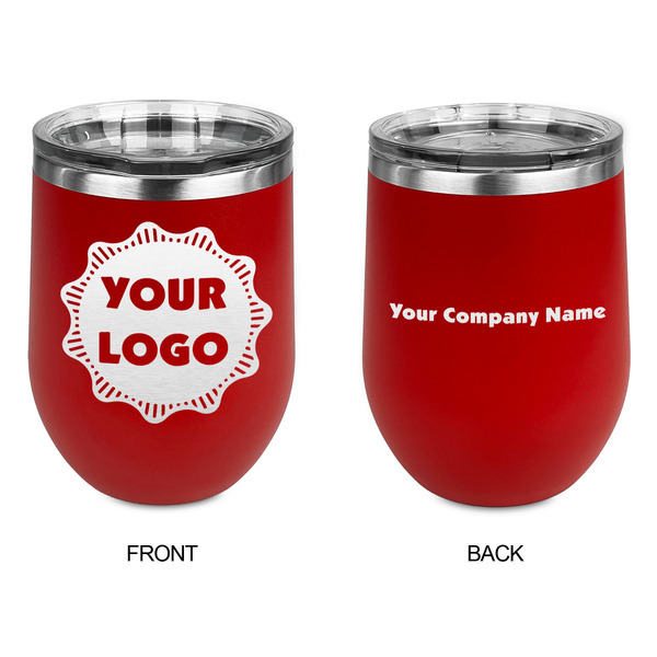 Logo Stainless Wine Tumblers - Red - Double Sided - Approval