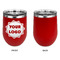 Logo Stainless Wine Tumblers - Red - Single Sided - Approval