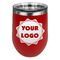 Logo Stainless Wine Tumblers - Red - Single Sided - Front