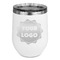 Logo Stemless Stainless Steel Wine Tumbler - White - Double-Sided