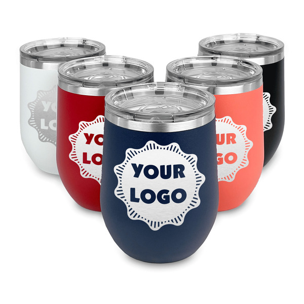 Logo Steel Wine Tumblers Multiple Colors