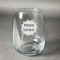 Logo Stemless Wine Glass - Laser Engraved