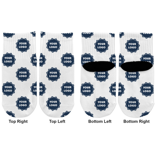 Logo Toddler Ankle Socks - Double Pair - Front and Back - Apvl
