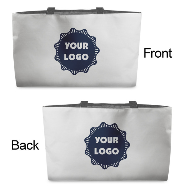 Logo Tote w/Black Handles - Front & Back Views