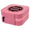 Logo Travel Jewelry Boxes - Leather - Pink - View from Rear