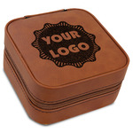 Logo Travel Jewelry Box - Rawhide Leather