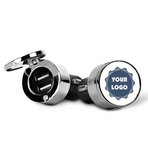 Logo USB Car Charger - Open & Closed