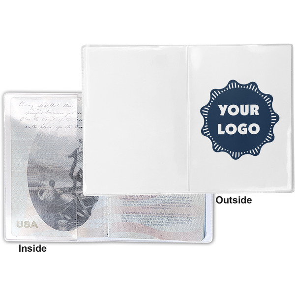 Logo Vinyl Passport Holder - Flat Front and Back