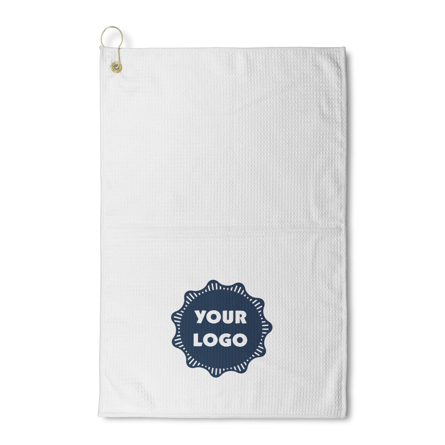 Custom Logo Waffle Weave Golf Towel YouCustomizeIt