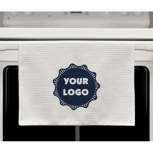 Logo Waffle Weave Towel - Full Color Print - Lifestyle2 Image