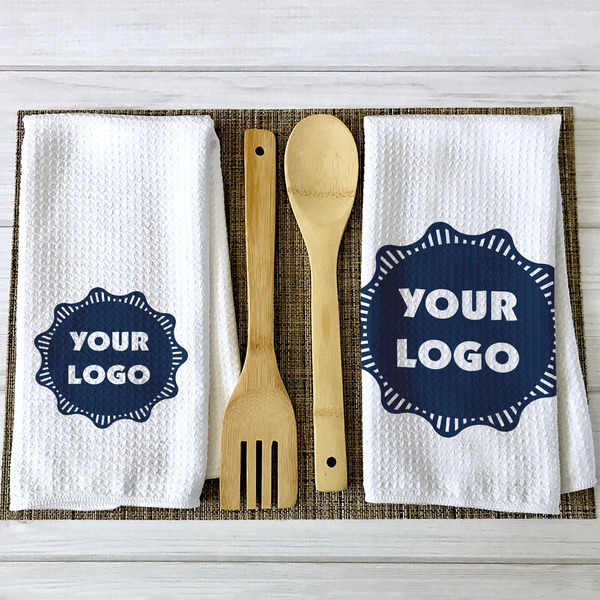 Logo Waffle Weave Towels - 2 Print Styles